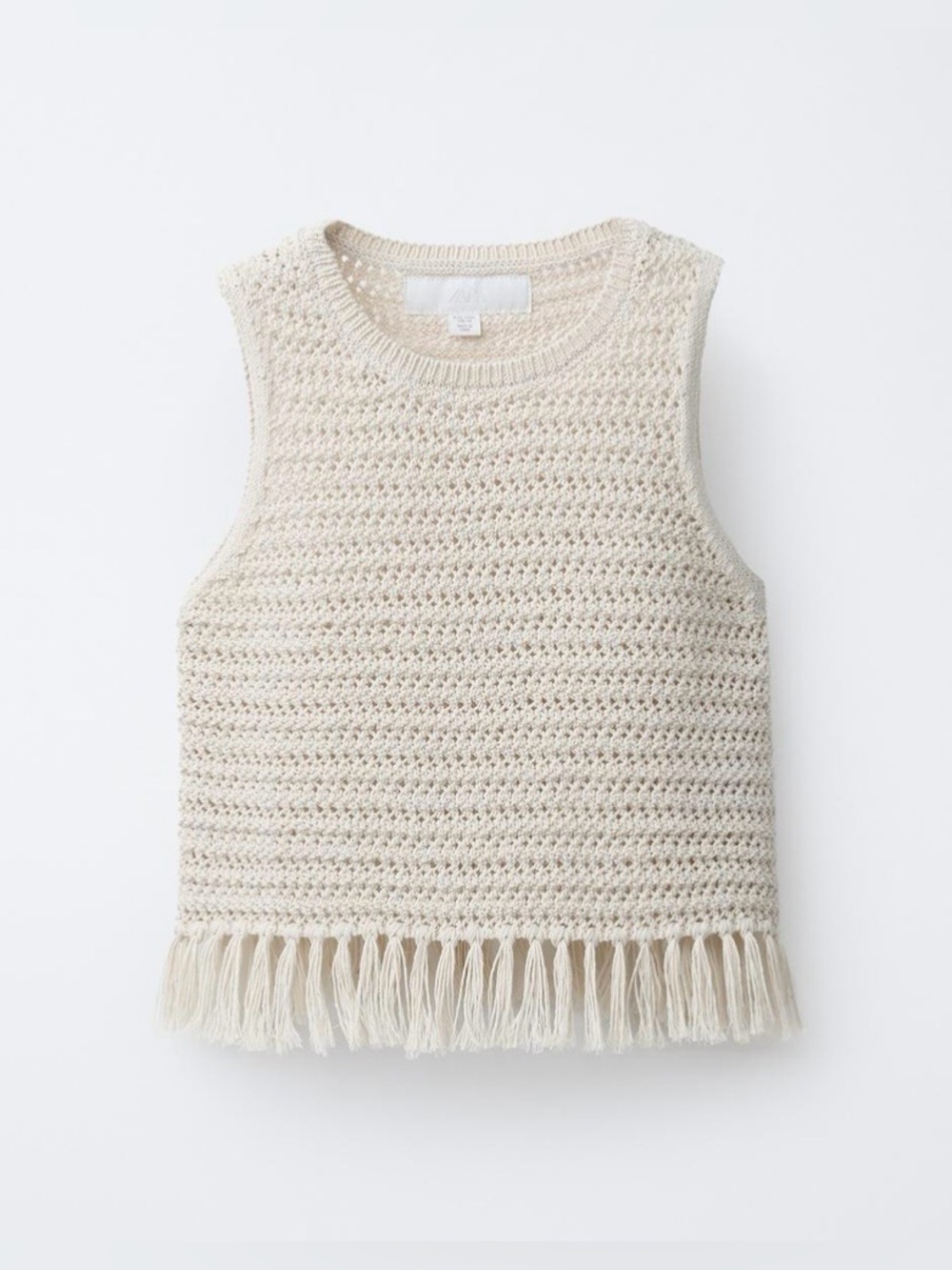 ZARA FRINGED KNIT TOP NWT
Size: 12-13 YEARS * Color: ECRU
Cream Crochet Fring